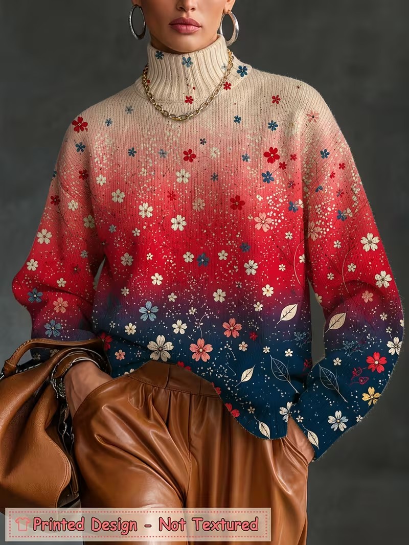 Wallpaper - Maglia a collo alto da donna