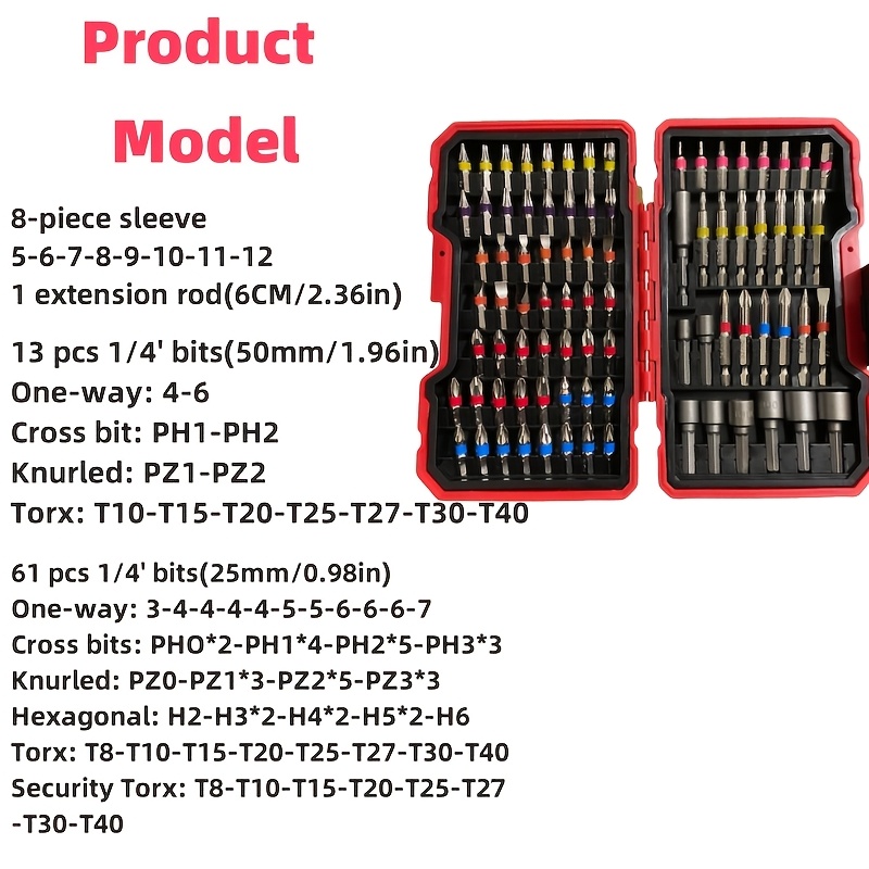 Set di 83 Punte per Cacciavite - Drill Bits recensione e prezzo